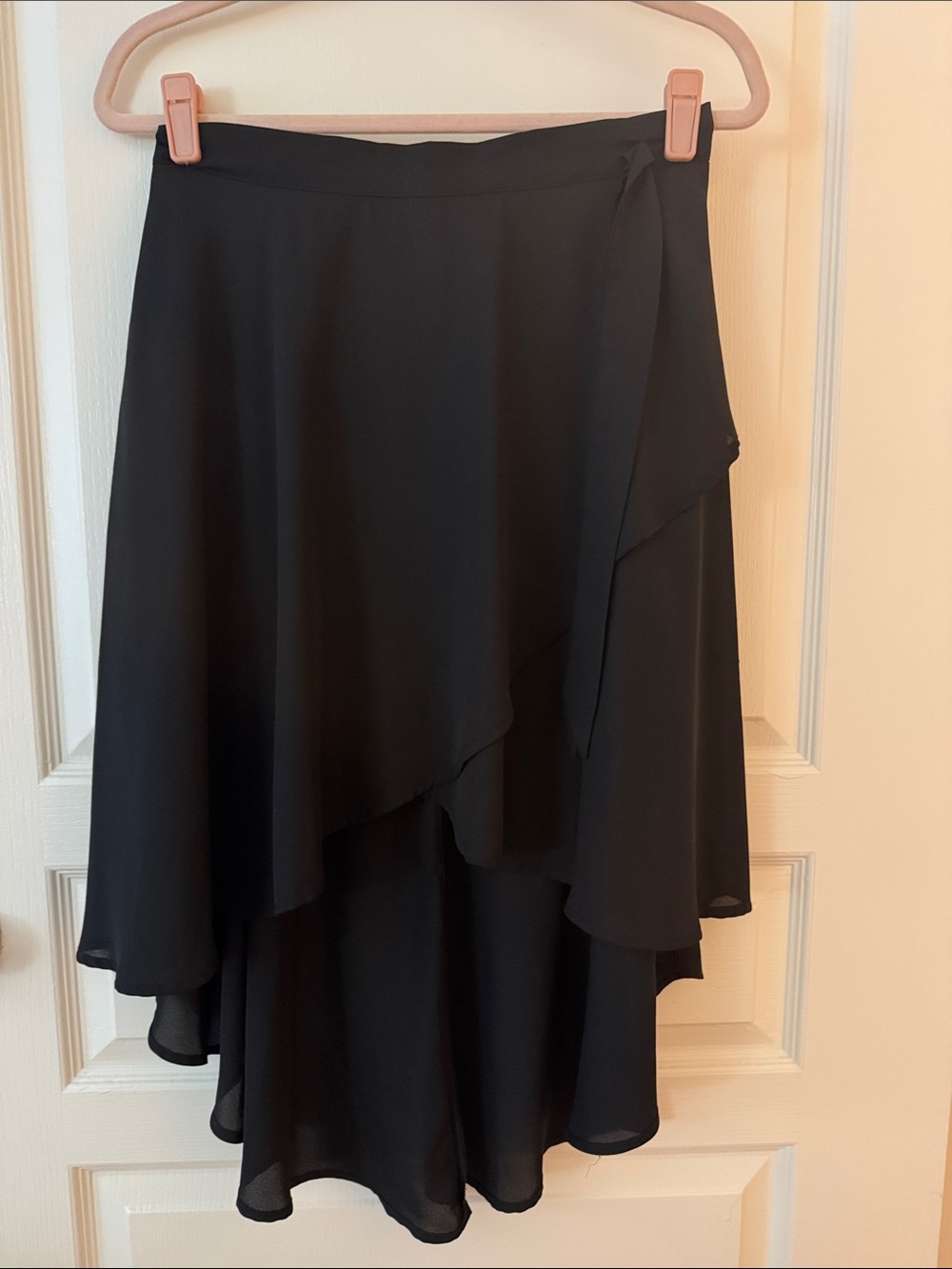 Disney Black High-Low Ruffle Skirt - Layered Asymmetrical Hem